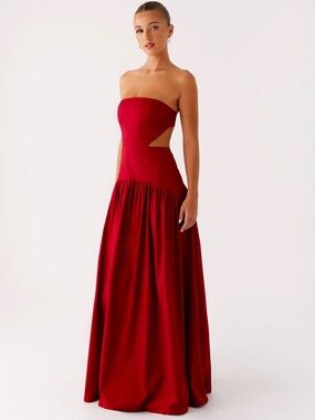 maxi long sleeve formal dresses V-Neck Fit Gown Evening Dress For Women Wine Crimson / L 26 Chic Brown Coats MotionRib Size:US0 (AU4) and has unlined mesh